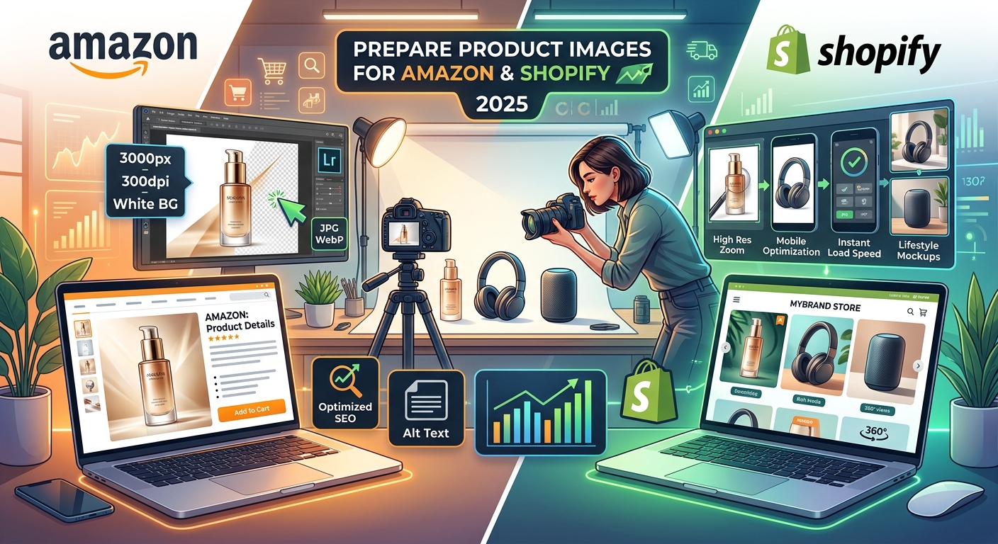How to Prepare Product Images for Amazon and Shopify in 2025